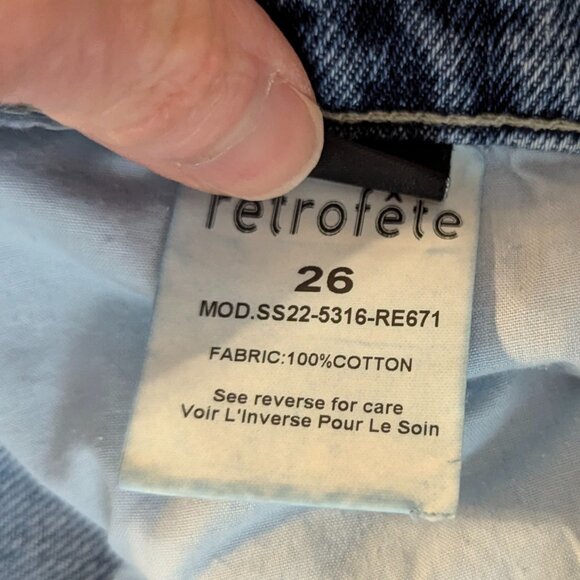 Retrofete Size 26 Distressed Medium Wash Jeans - Picture 5 of 14